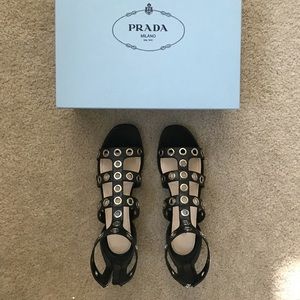Prada Grommet Sandals